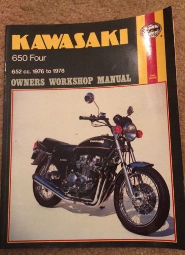 Haynes 1976-1978 kawasaki motorcycle 650 four owners service manual  (373)