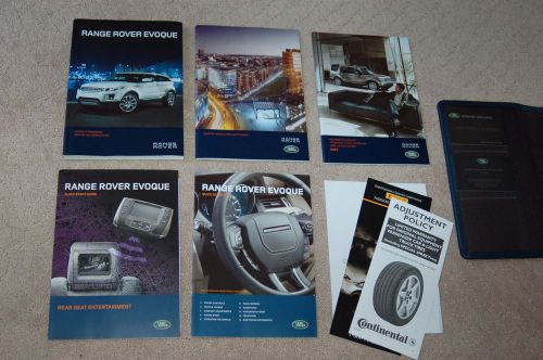 Owner&#039;s manual set for 2013 land range rover evoque oem pure plus prestige