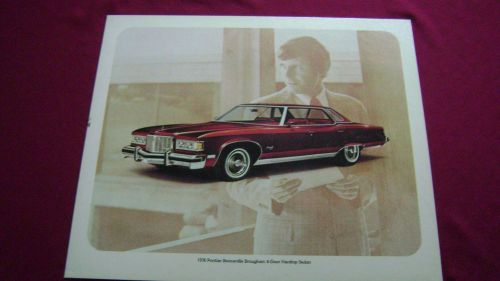 Free shipping genuine gm 1976 pontiac bonneville broughm dealer showroom picture