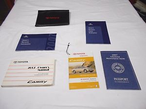 2007 toyota camry owner manual 6/pc.set with cd-rom &amp; black toyota  case