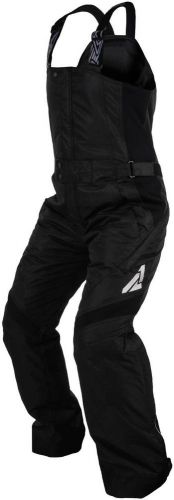 New fxr-snow sugar bib womens waterproof/polyester pants/bibs, black, us-4