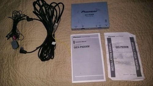 Pioneer gex-p920xm satellite radio tuner cables antenna manual