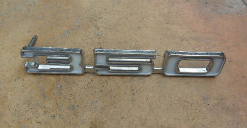 Vtg 1960s muscle car chevy camaro 350 emblem nameplate orig factory part 3927486