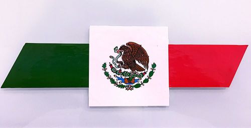 Chevrolet bowtie syle emblem mexico flag vinyl decal sticker