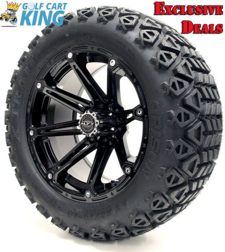 14&#034; madjax element black wheel and 23x10-14 golf cart 4-ply tire combo