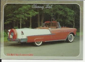 &#039;55 bel air convertible- 1 of 3 &#034;chrome card&#034; out of 3 card sub set from &#039;92 set