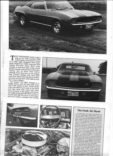 1969 chevrolet camaro z/28 coupe 10 page article chevy