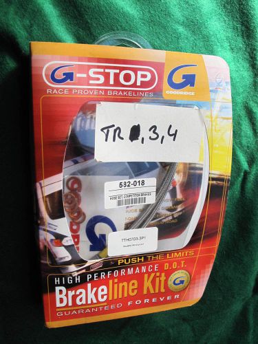 Triumph tr 3 to tr 4 stainless steel braided brake hose  kit,  moss # 582 - 018.