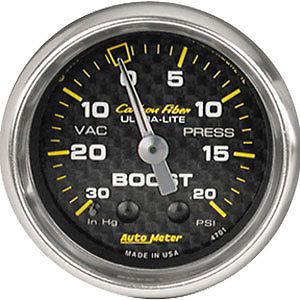 Autometer 4701 carbon fiber boost vacuum gauge