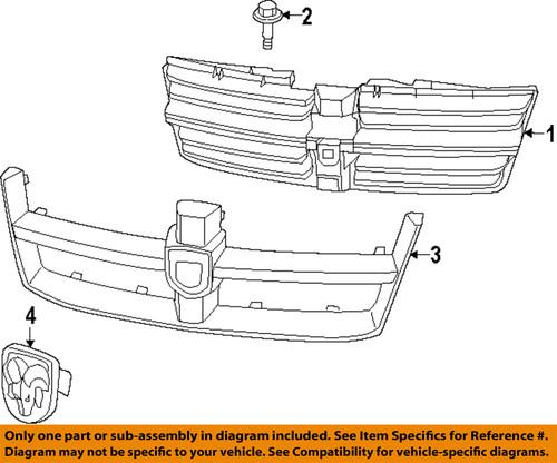 Dodge oem 5113126aa grille