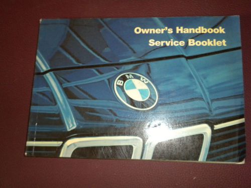 Bmw 745i owners manual used 1985 vintage original usa