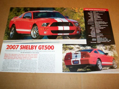 2007 ford shelby gt500 mustang magazine article