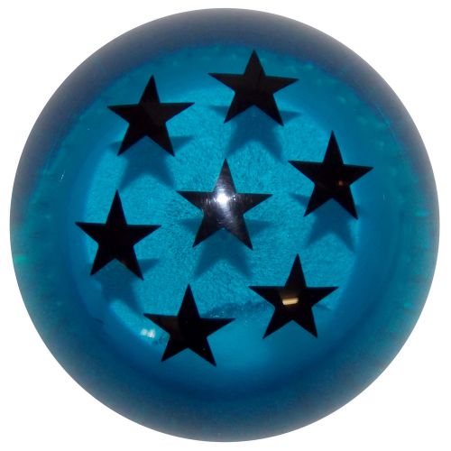 Blue dragon ball z shift knob black stars 5/16-24 thread u.s. made