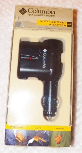 Auto socket adapter by columbia sportswear company nib 3-hole socket