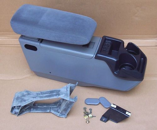 1991 2001 ford ranger explorer console w/ armrest cup holder grey 2000 1999 1998