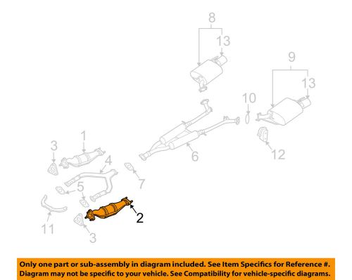 Infiniti nissan oem 07-08 m35 3.5l-v6 exhaust-catalytic cnvrtr left b08b3ej40a