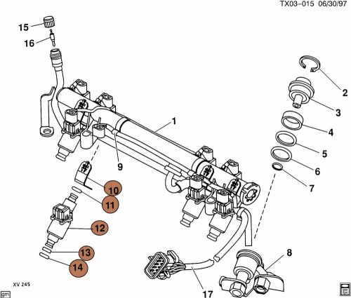 New genuine gm fuel injector  gm#  19244615