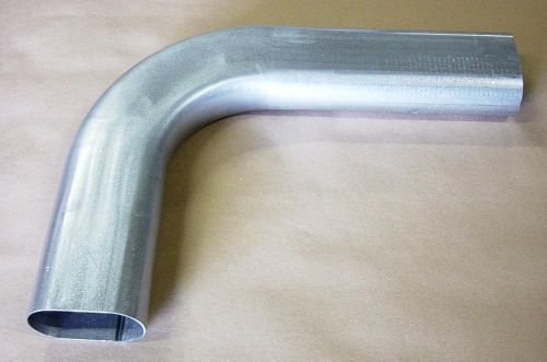 4.0&#034; oval exhaust tubing 90 degree mandrel bend, mild steel