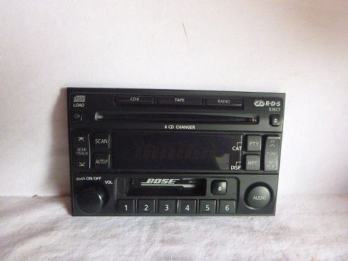 02-04 nissan pathfinder bose radio 6 disc cd cass faceplate pn-2543n fp41224