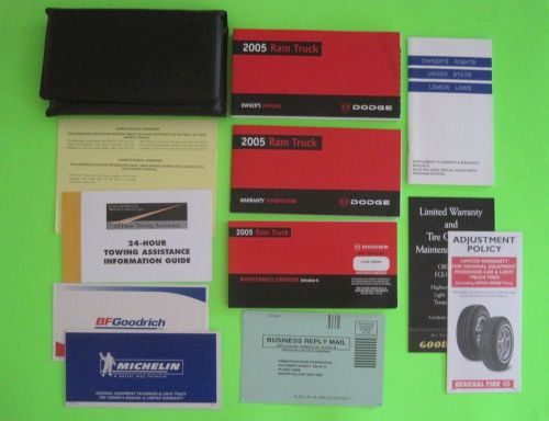 2005 dodge ram truckfactory owner&#039;s manual set  &amp; case *oem*