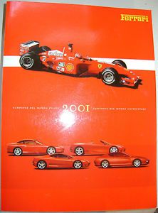 Ferrari 2001 rare 1st ed. yrbk. campione del mondo piloti costruttori - italian