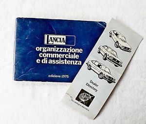 1975 lancia organizzazione commerciale e di assistenza &amp; usa dealer directory