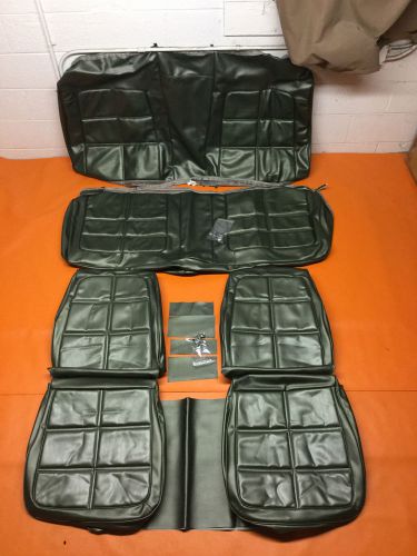 1969 dodge charger green front &amp; rear bucket seat covers r/t 500 se 69ksa104u