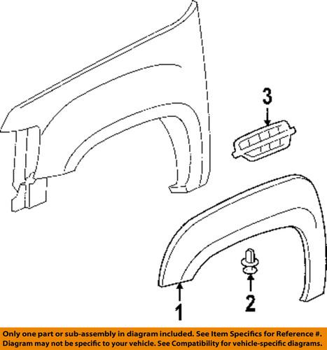 Cadillac gm oem 15860254 fender-grille