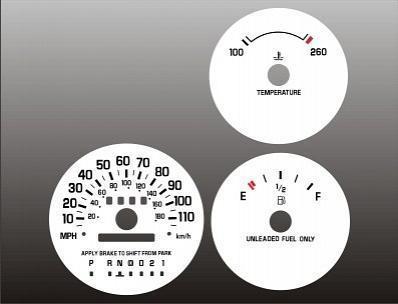 1995-1999 monte carlo lumina instrument cluster white face gauges 95-99