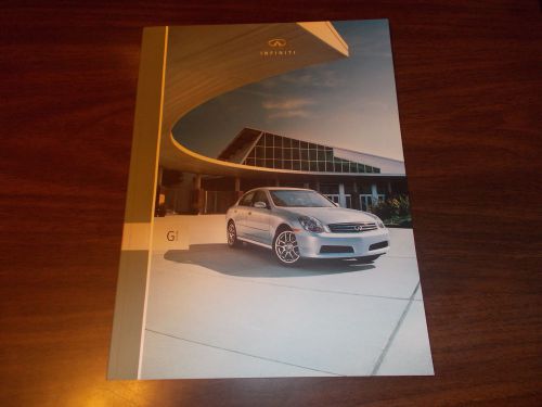 2005 infiniti g sedan deluxe sales catalog