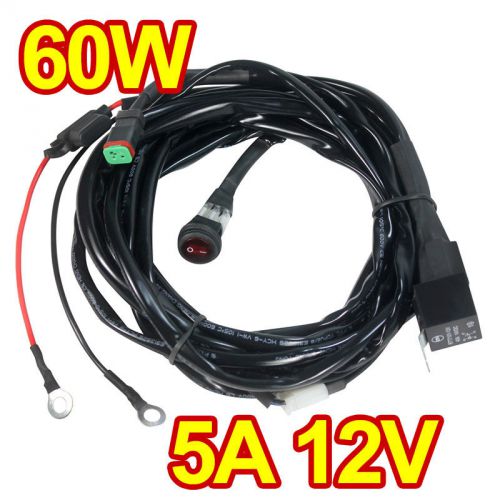 5a 12v dc universal off-road lights relay wiring harness rocker switch/fuse box