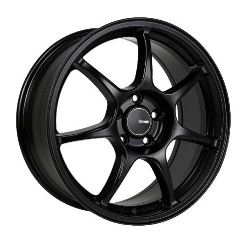 17x7.5 enkei fujin 5x114.3 +40 black rims fits civic mazda 3 6 tc 2010+