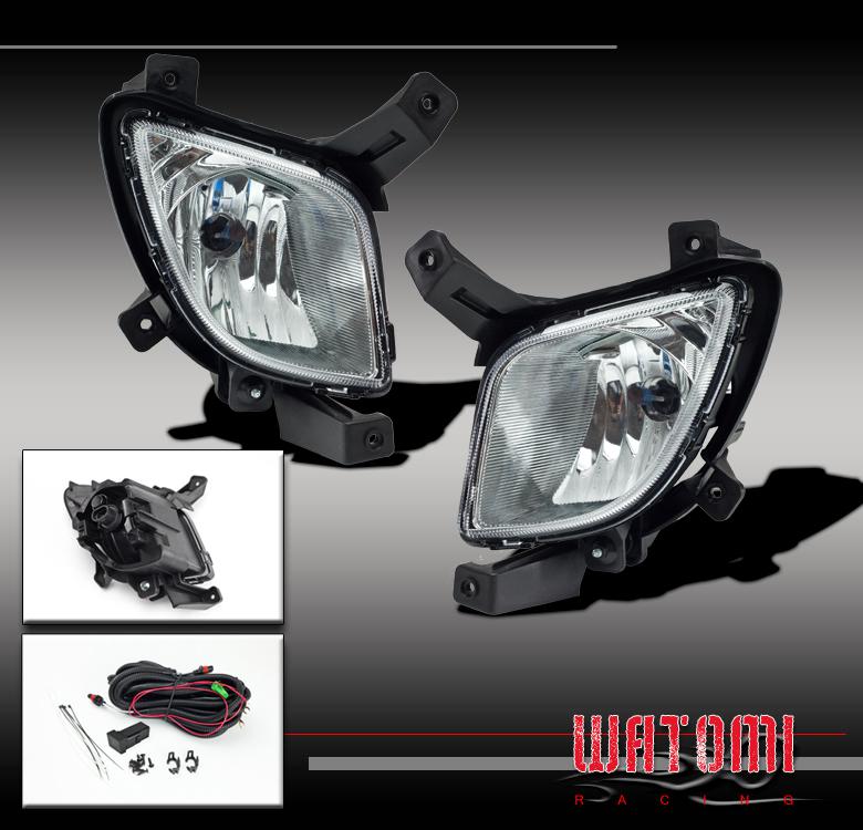 2010 2011 bumper driving clear lens fog light lamp +switch+bulb+harness wire kit