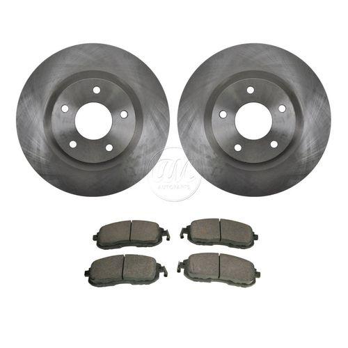 07-12 nissan sentra se-r front ceramic brake pads & 2 rotors discs kit set