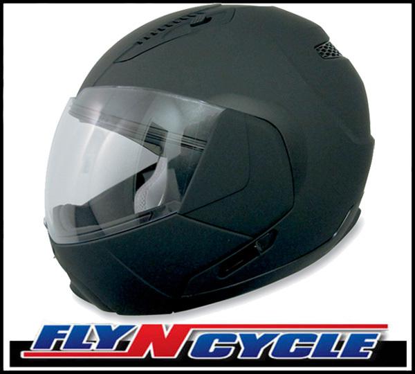 Afx fx-140 modular flat black xs motorcycle flip-up helmet