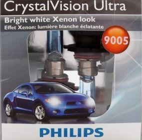 Philips 9005 crystalvision ultra headlight bulbs (high-beam), pack of 2 9005cvs2