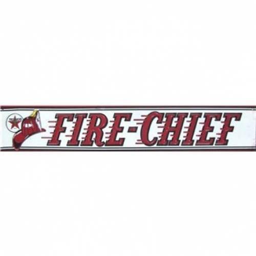 Texaco firechief rectangle metal sign 22"