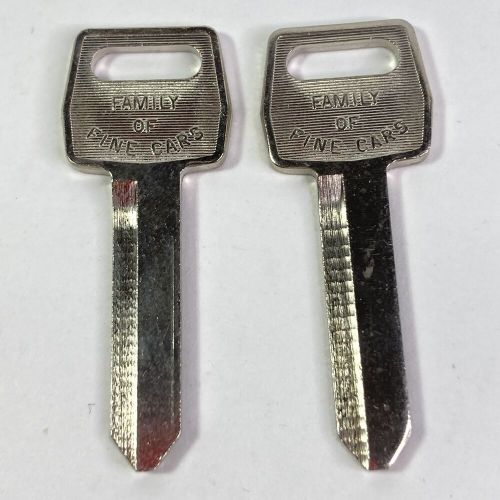 Lot of 2 new ford oem oval logo 1167fd h51 &#034;h&#034; uncut key blanks square ignition