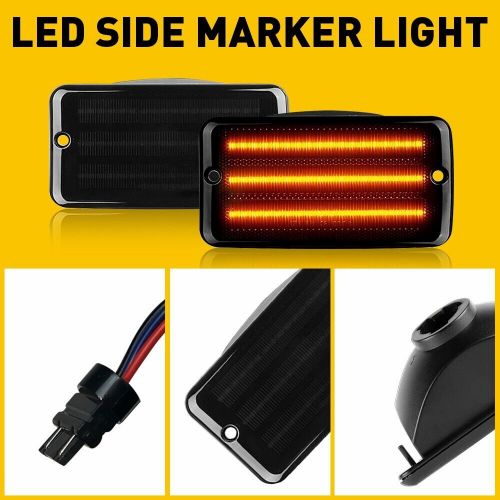 For mazda miata mx-5 2016-up smoked lens front rear led side marker light 2set