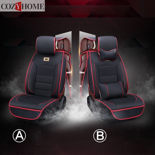 Universal car seat covers 5 seats deluxe pu leather seat cushion full cover set