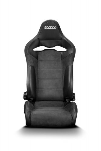 Sparco sp-r reclinable sport seat black synthetic leather &amp; micro-suede