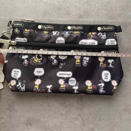 Lesportsac snoopy pouch travel multi-cosmetic gift