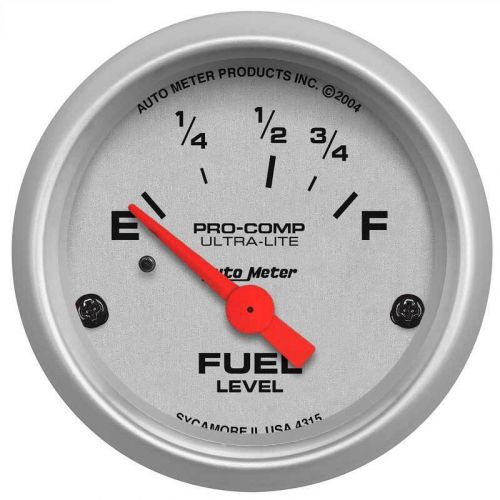 Auto meter ultra-lite series 2-1/16&#034; 73-10 ohm electric short-sweep fuel level