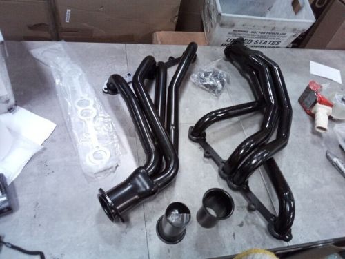 Black headers long tube for 1966-87 chevy small block gmc 265 350ci blazer/jimmy