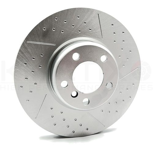 For bmw 435d f36 m sport front rear dimpled grooved brake discs brembo pads