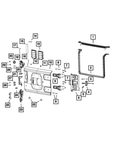 Genuine mopar tailgate bar 68251538ae