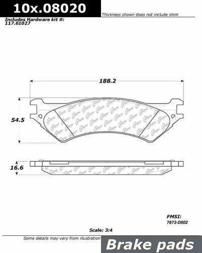 Centric 106.08020 brake pad or shoe, rear