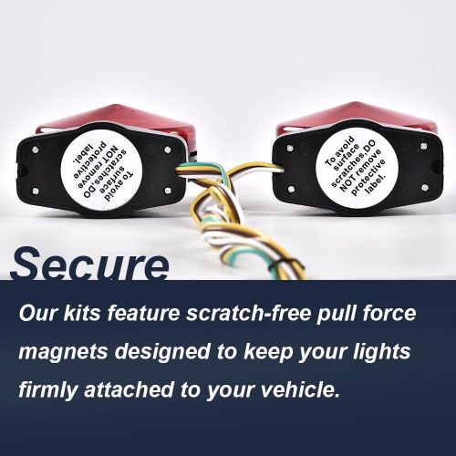 12v led magnetic towing light tow trailer lights brake tail signal 12 volt kit