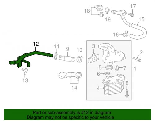 Genuine gm engine oil cooler inlet pipe with bracket 23486237