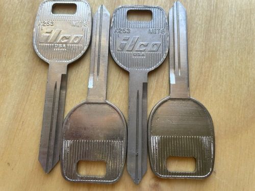 Mitsubishi mit6 / x263 key blanks. lot of four(4) blank ilco usa keys.